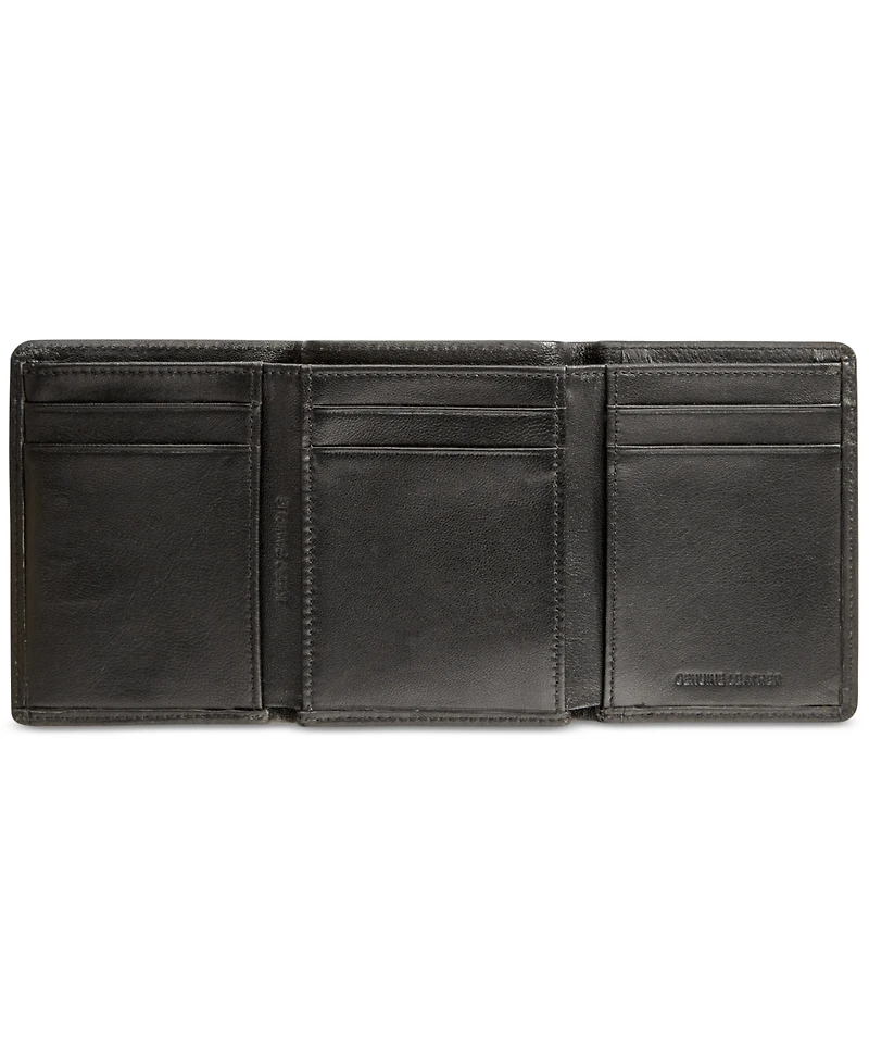 Perry Ellis Portfolio Men's Leather Gramercy Slim Trifold Wallet