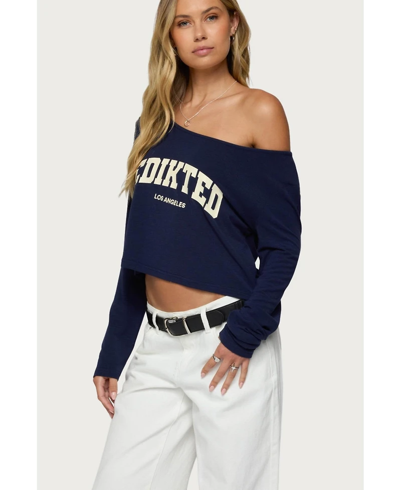 Edikted Womens La Babe Off Shoulder Top