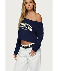 Edikted Womens La Babe Off Shoulder Top