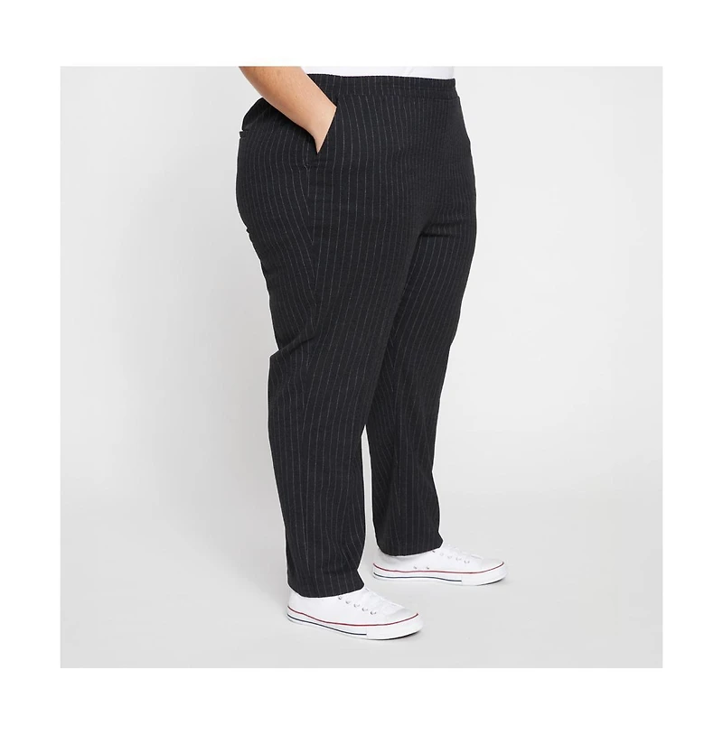 Universal Standard Womens Plus The Pinstripe Pant