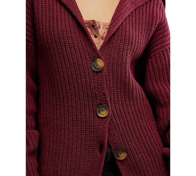 Free People Women's Swim Too Deep Cardi Long Sleeve Sweater