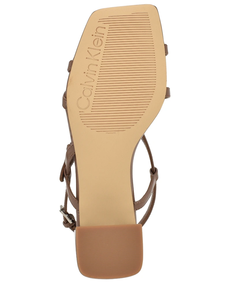 Calvin Klein Women's Pandy Strappy Block Heel Sandals