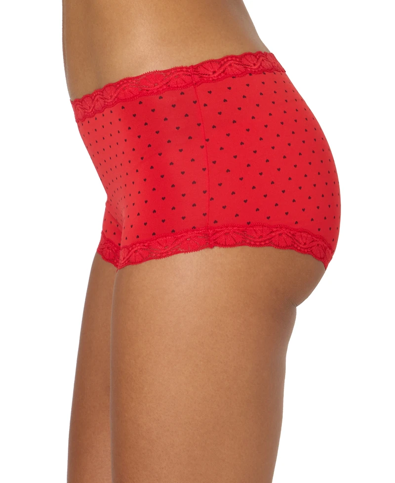 Maidenform Lace Trim Microfiber Boyshort Underwear 40760