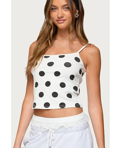 Edikted Womens Lynne Polka Dot Tank Top