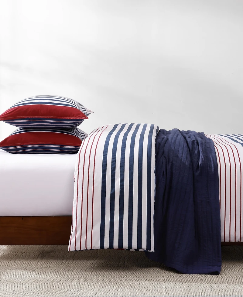 Tommy Hilfiger Brooklyn Stripe Cotton 3-Pc. Comforter Set