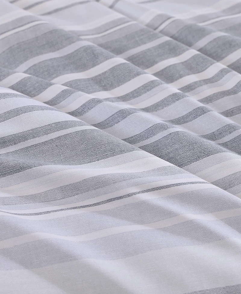 Tommy Hilfiger Bold Stripe Textured Cotton 2-Pc. Duvet Cover Set, Twin
