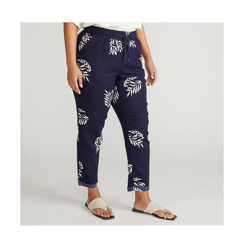 Universal Standard Plus Sayville Linen Drawstring Pant