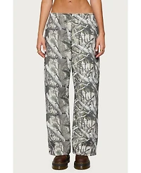 Edikted Women's Camo Straight Leg Sweatpants