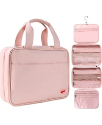 Travel Toiletry Bag,Hanging Toiletry Bags for Traveling Women, Water-resistant Makeup Cosmetic Bag Travel Organizer for Accessories, Shampoo, Full-siz