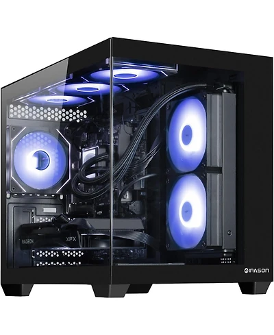 Ipason Gaming Desktop: Nvidia Rtx 5060 8G, Amd Ryzen 5 9600X, 32GB DDR5 Ram, 1TB Ssd, Liquid Cooling - Prebuilt Gaming Pc with Wi-Fi & Rgb