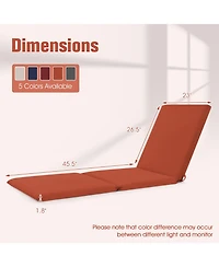 Gymax 2PCS Patio Lounge Chair Recliner Chair w/ 3-Position Adjustable Backrest & Cushion