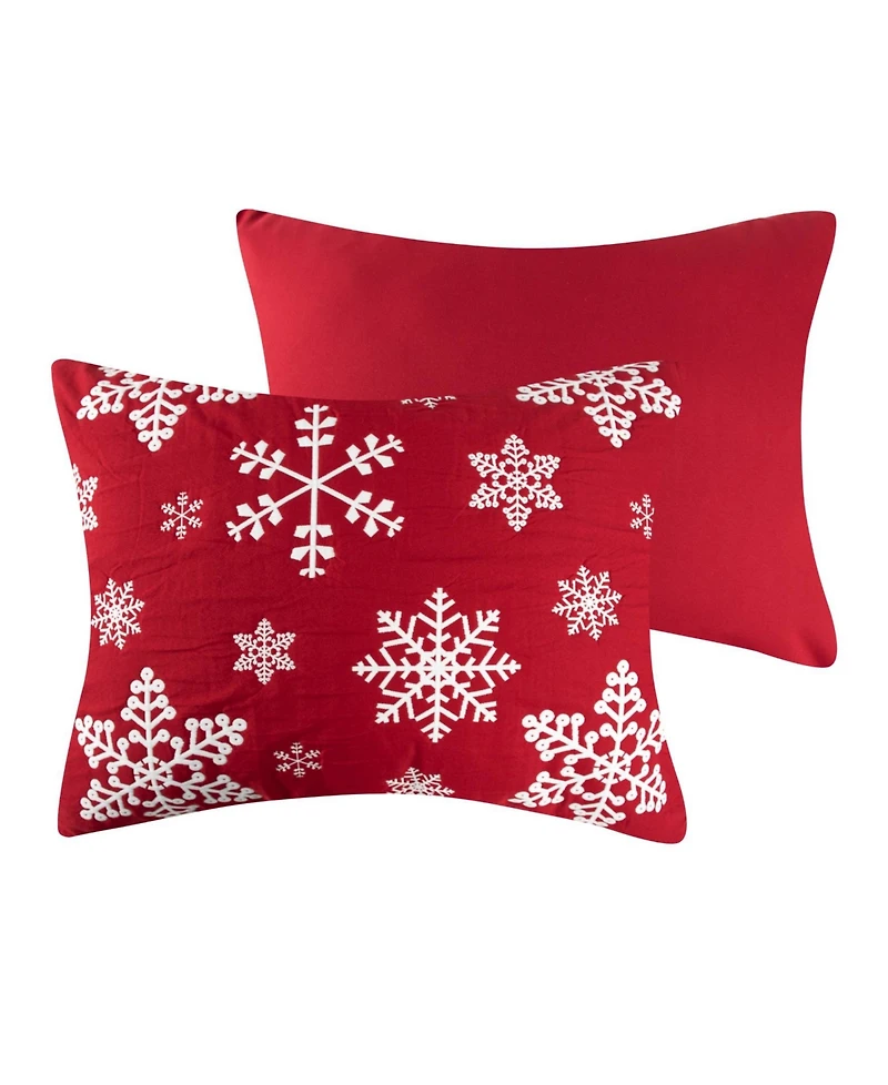 Greenland Home Fashions Snowflakes Holiday Matelasse -Pc. Coverlet Set