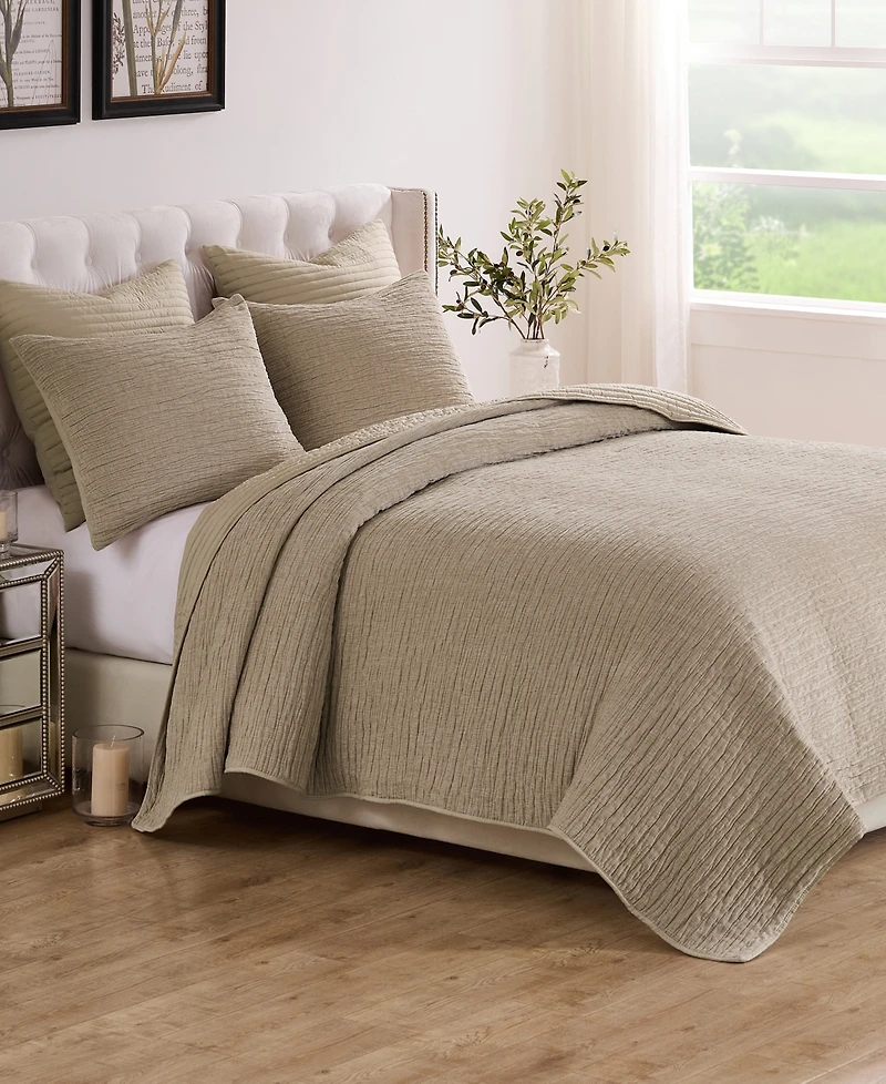 Greenland Home Fashions Velvet Crush Textured -Pc. Quilt Set