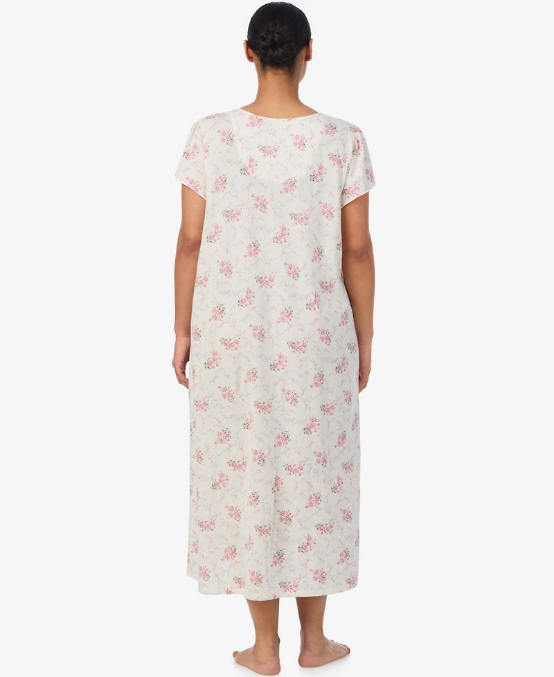 Lauren Ralph Plus Flutter Sleeves Ballet Nightgown