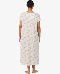 Lauren Ralph Plus Flutter Sleeves Ballet Nightgown