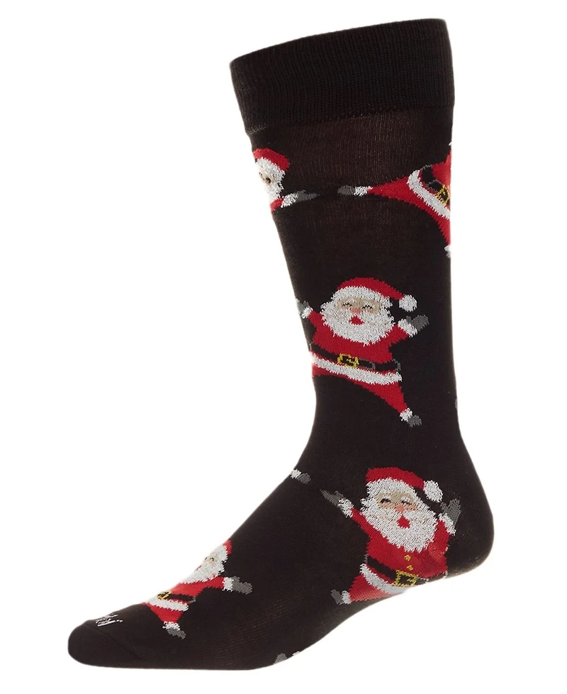 MeMoi Men's All Over Santa Crew Socks