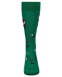 MeMoi Men's Golfer Santa Holiday Crew Socks