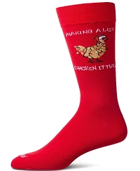 MeMoi Men's Chicken It Twice Crew Socks