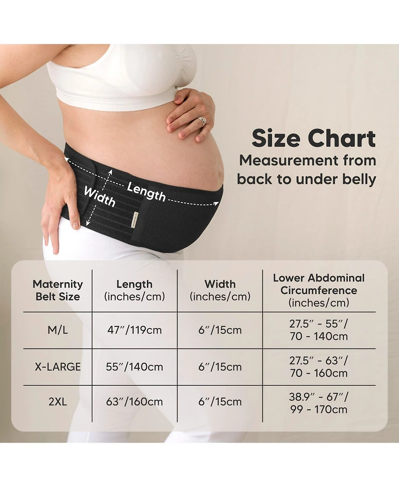 KeaBabies Maternity Belly Band for Pregnancy, Soft & Breathable Pregnancy Support Belt