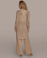 Donna Karan New York Women's Open V-Neck Long Sleeve Cardigan