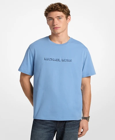 Michael Kors Men's Short Sleeve Embossed Shadow Logo T-Shirt