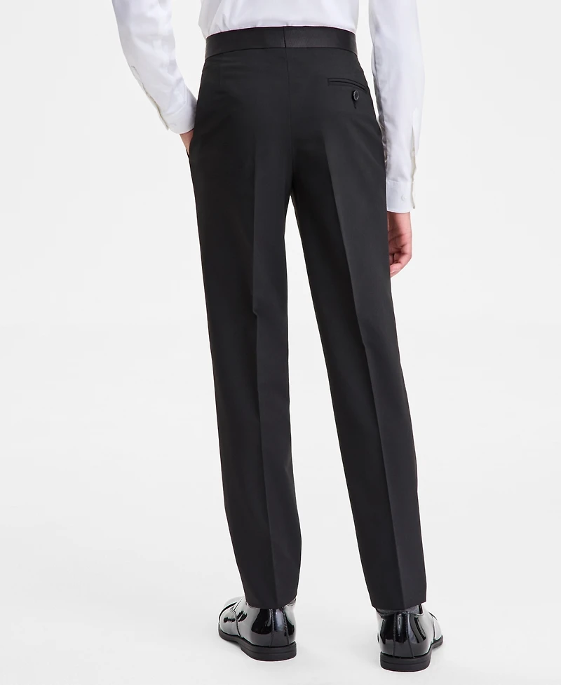 B By Brooks Brothers Big Boys Solid Tuxedo Straight-Leg Pants