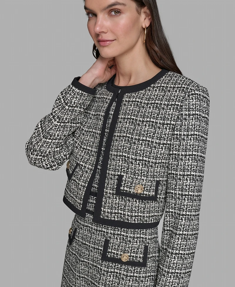 Karl Lagerfeld Paris Women's Textured Jacquard Jacket