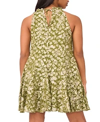 CeCe Women's Sleeveless Halter Neck Dress
