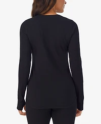Cuddl Duds Petite Scoop Neck Long Sleeve Top