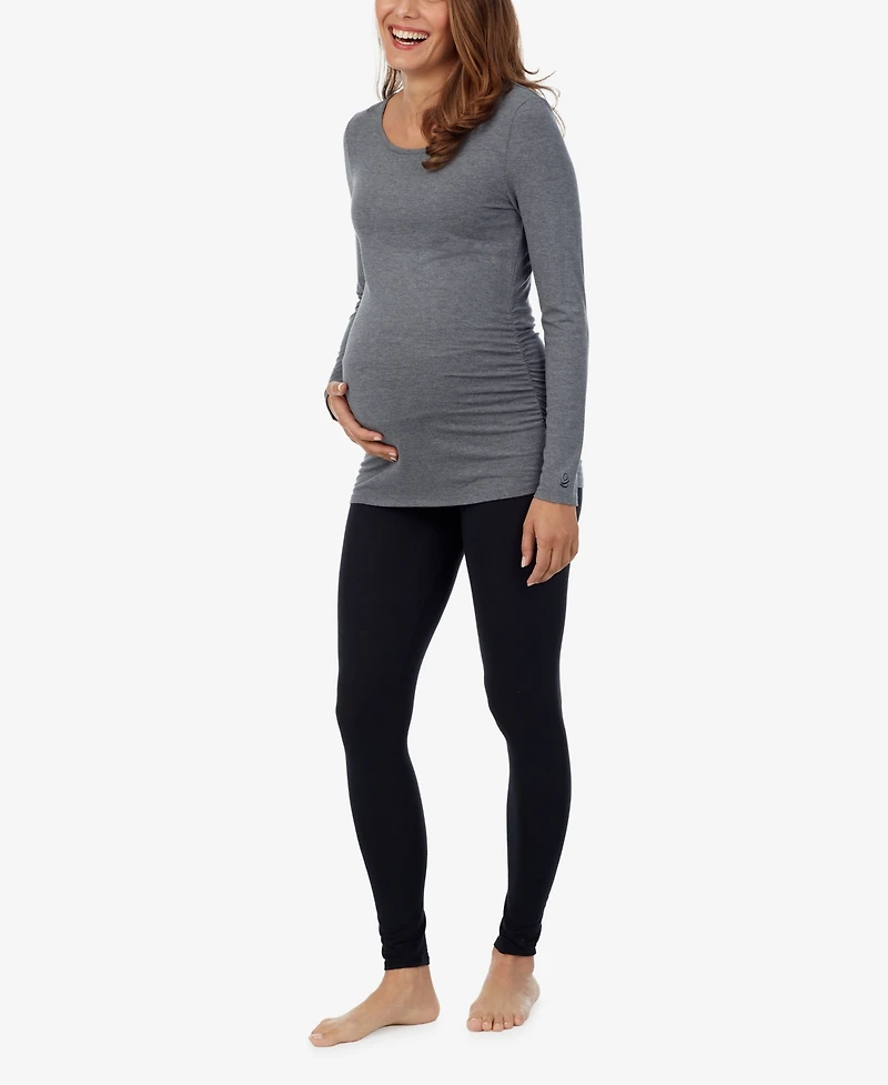 Cuddl Duds Maternity Ballet Neck Long Sleeve Top