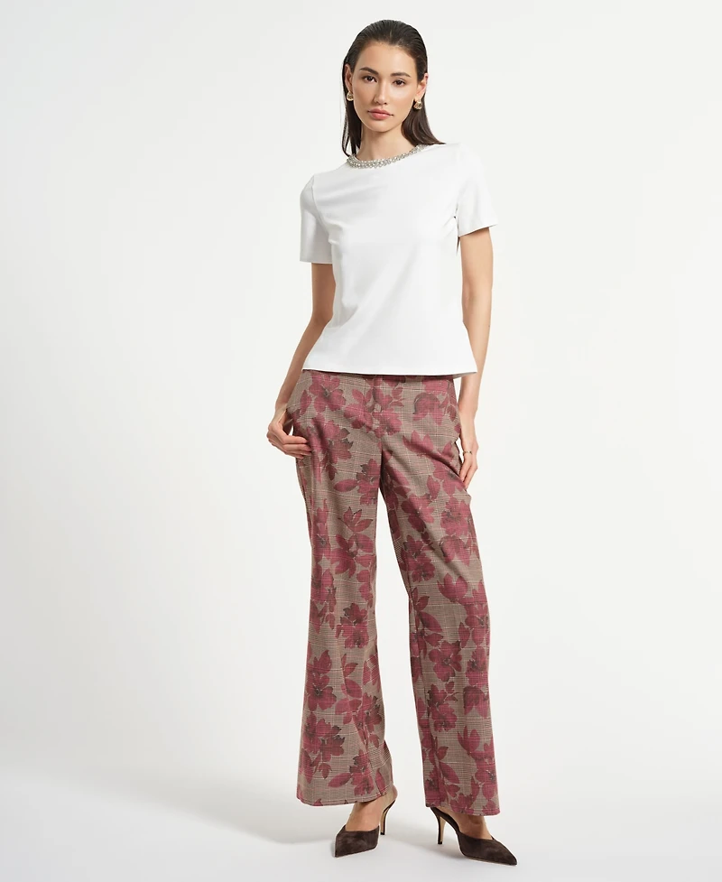 Isaac Mizrahi Women's Jewel Neck T-Shirt