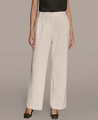 Donna Karan New York Women's Pleated Wide Leg Pants