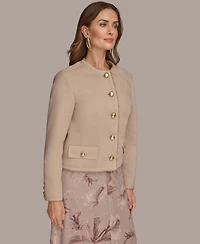 Donna Karan New York Women's Long Sleeve Boxy Coat