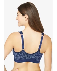 Comfort Choice Women's Plus Wireless Front-Close Lounge Bra