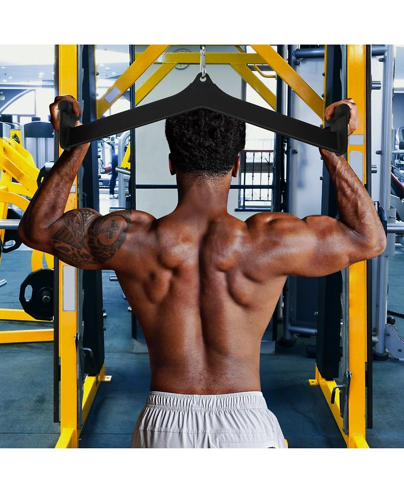 Akiudex 5-Piece Lat Pull-Down Attachment Set for Cable Machines, Ergonomic Home Gym Accessories