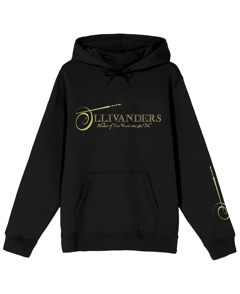Harry Potter Men's Ollivanders Pullover Hooded Sweatshirt-3X-Large