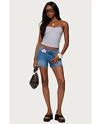 Edikted Women's Veranda Textured Striped Tube Top