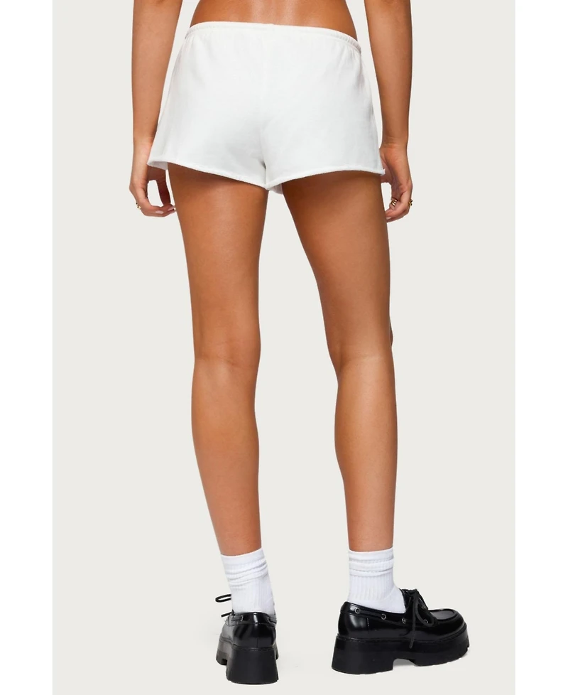Edikted Womens Leeroy French Terry Shorts