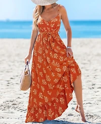 Cupshe Women's Lighthearted Love Ornate Maxi Beach Dress