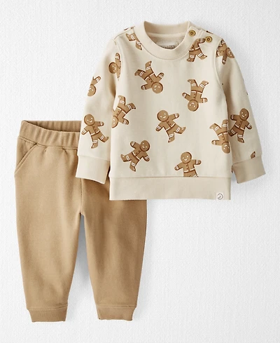 Little Planet by Carter's Baby Boys or Girls Gingerbread Man Sweater and Pants, 2-Piece Set