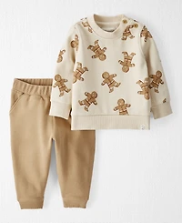 Little Planet by Carter's Baby Boys or Girls Gingerbread Man Sweater and Pants, 2-Piece Set