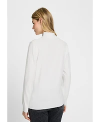 Olsen Solid Mock Neck Sweater