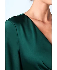 Coast Women's Wrap Satin Maxi Bridesmaids Dress