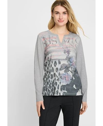 Olsen Women's Panneaux Print T-Shirt