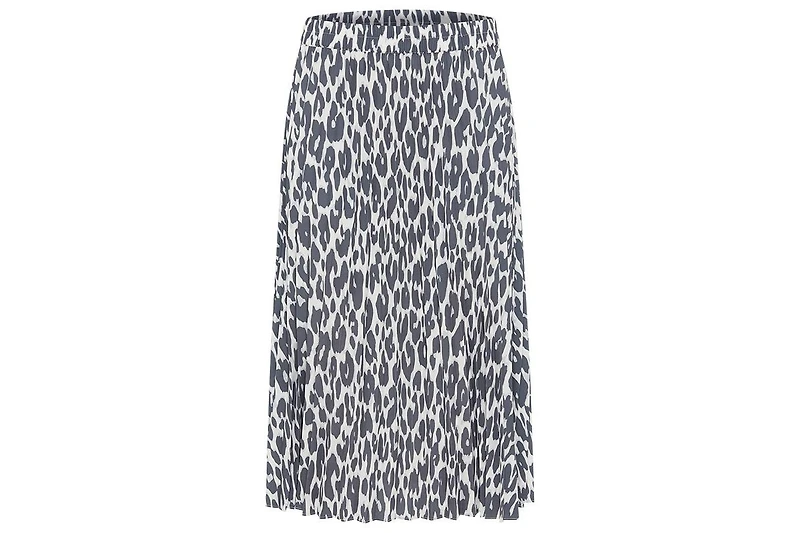Olsen Women's Pull-On Leopard Pleated Skirt