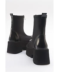 Prologue Shoes Bray Patent Chunky Boot (Women)