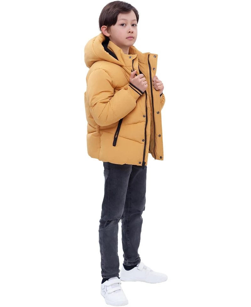 Rokka&Rolla Boys Cozy Grid Puffer Jacket