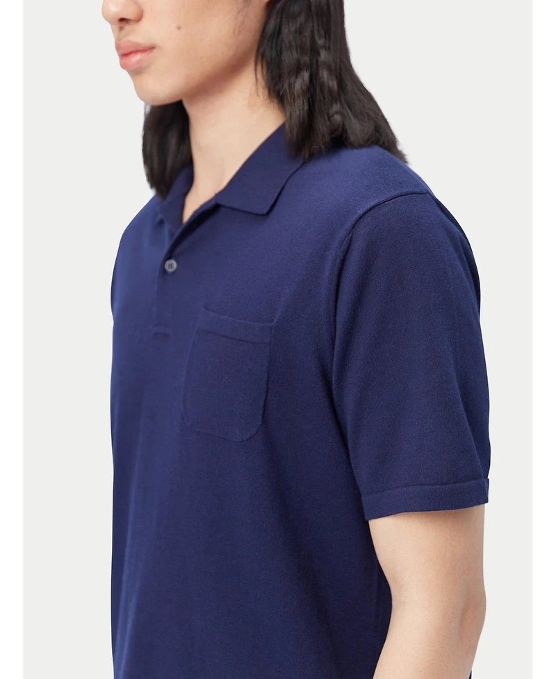 Gobi Cashmere Men's Cotton Silk Cashmere Blend Polo Shirt