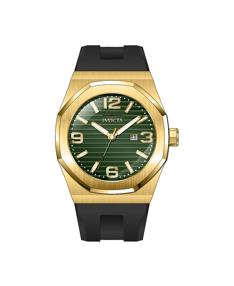 Invicta Men's 45777 Huracan Quartz 3 Hand Green Dial Watch
