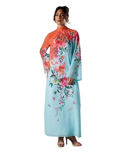 Coast Women's Printed Tie Back Column Maxi Dress